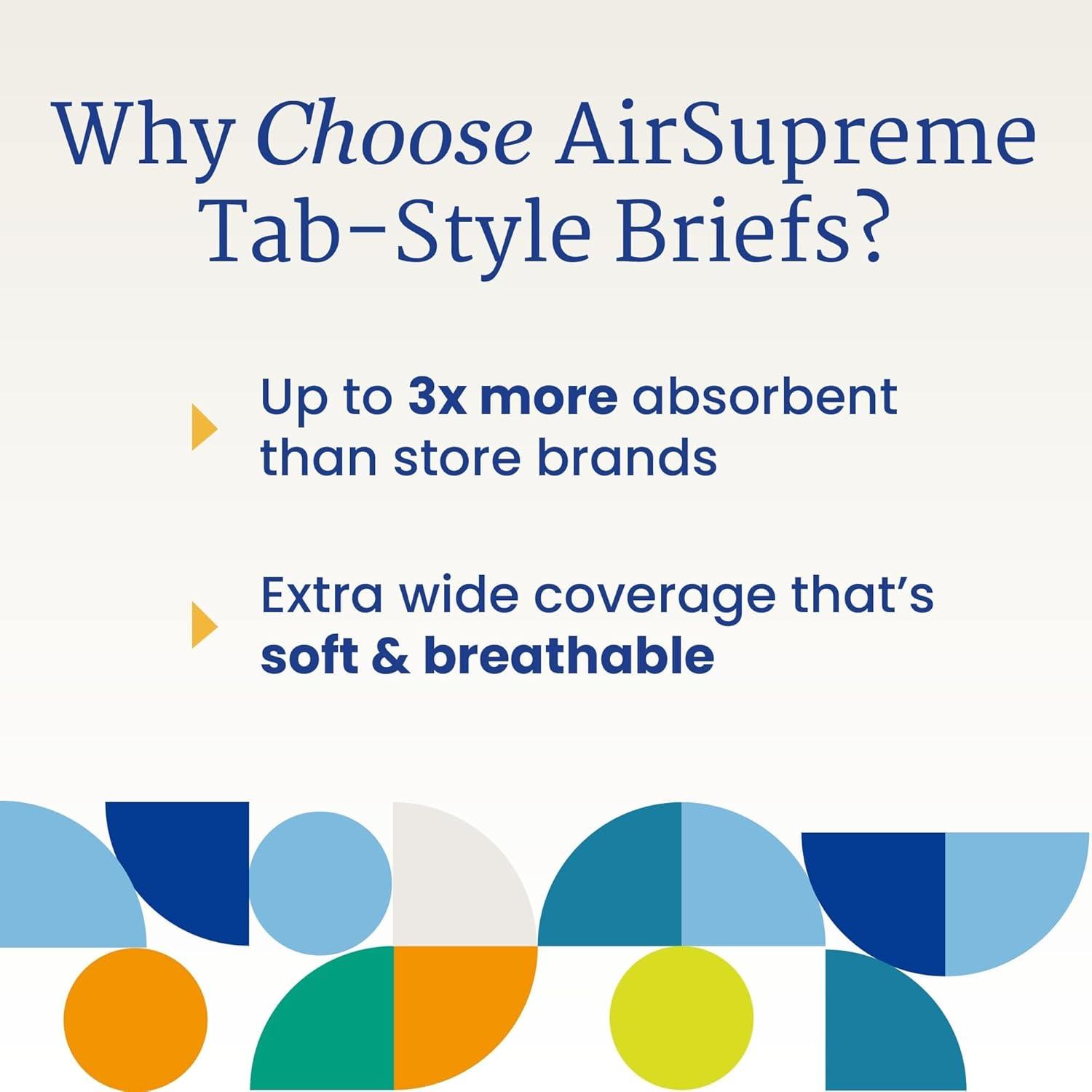 image:imageNorthShore AirSupreme Incontinence TabStyle Briefs for Men and Women Small Starter Pack4Large 4 Count