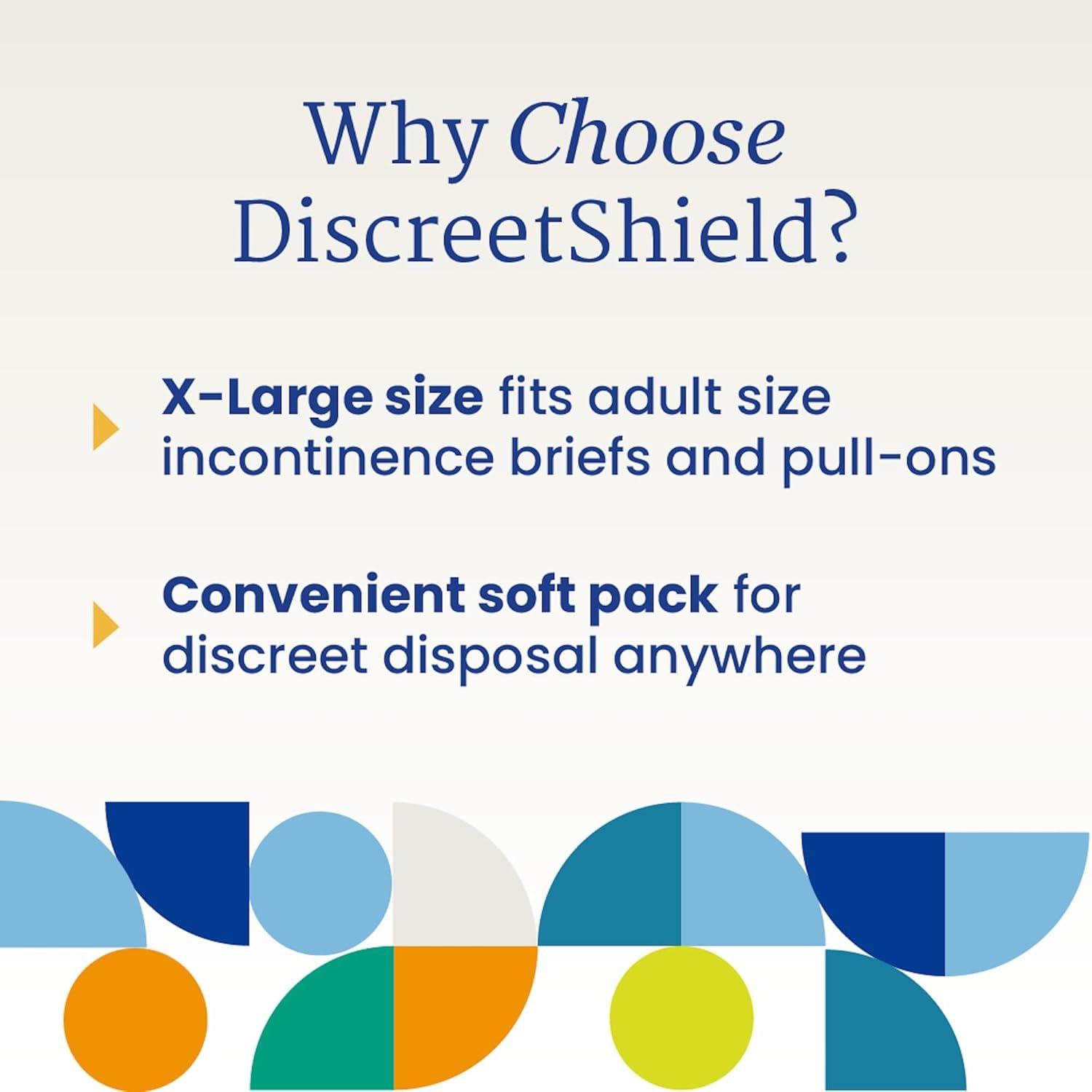 image:imageNorthShore DiscreetShield Disposal Bags for Adult Diapers 150Count Opaque Navy Scented EasyTie Handles25 Count Pack of 6