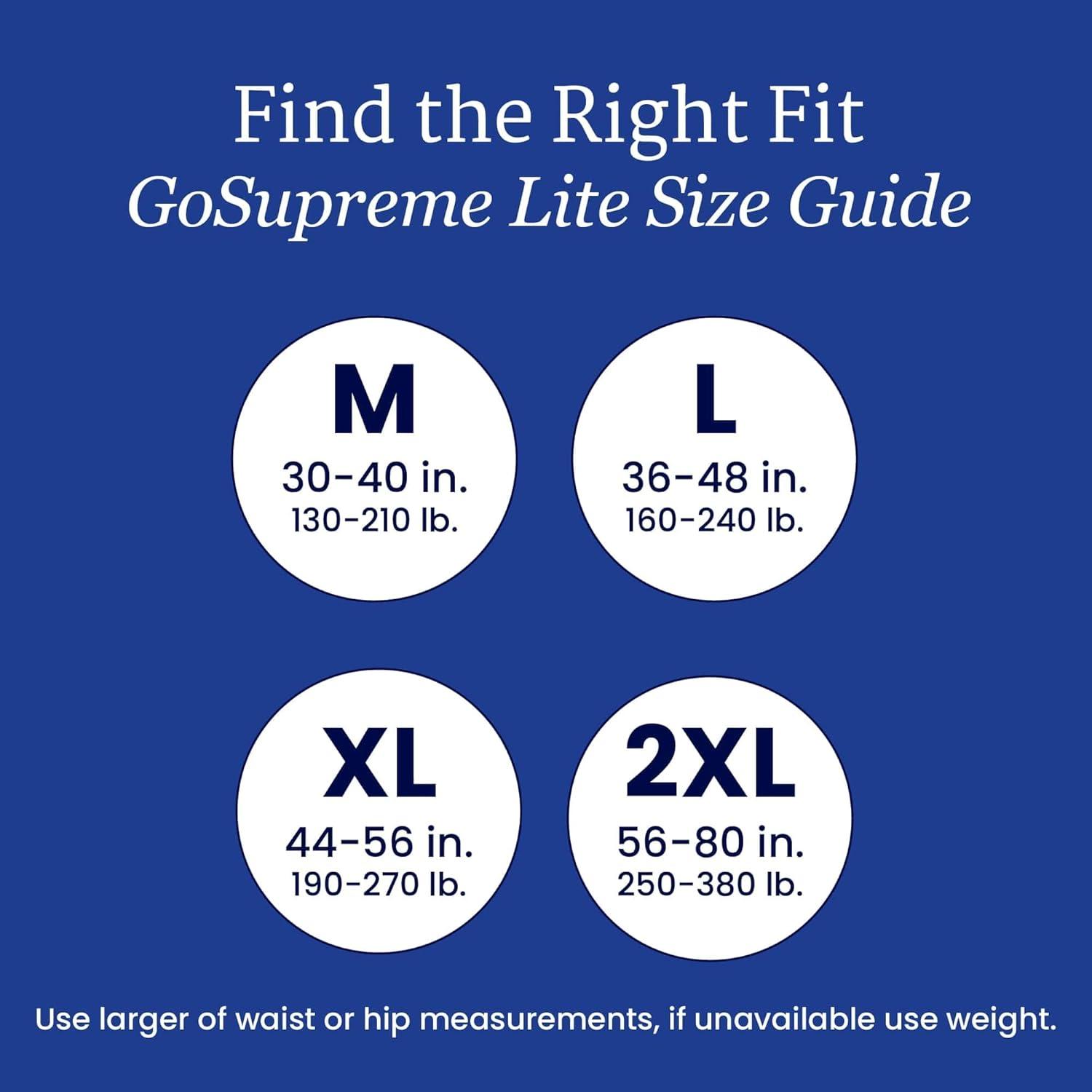 image:imageNorthShore GoSupreme Lite Incontinence Underwear 6Hour Pullup Style Medium 14 Count Bag Black 3040 inches Unisex Adult DiapersBlack