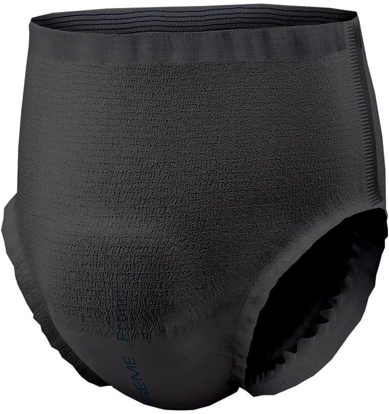 image:imageNorthShore GoSupreme Overnight PullOn Underwear 8Hour Leak Protection Small 14Count Bag Black 2232 in Waist Unisex Adult DiapersBlack