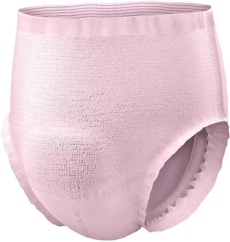image:imageNorthShore GoSupreme Overnight PullOn Underwear 8Hour Leak Protection Small 14Count Bag Black 2232 in Waist Unisex Adult DiapersPink