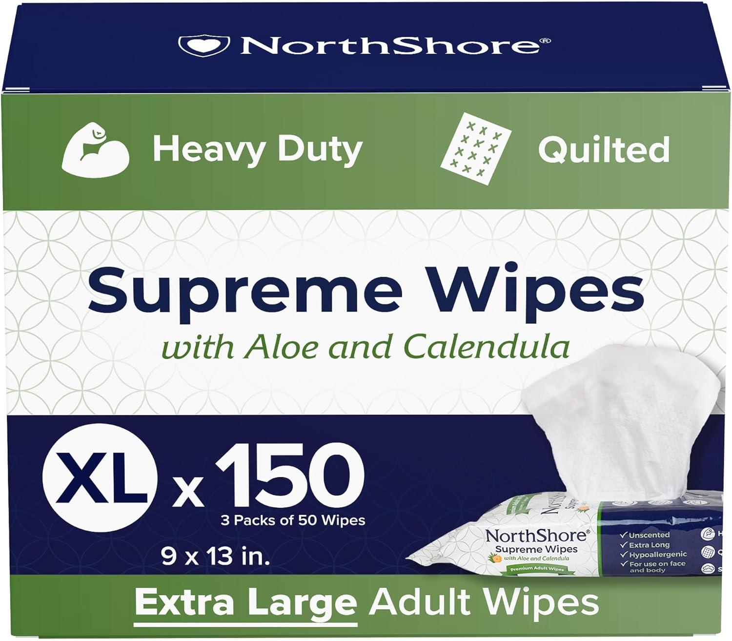 image:imageNorthShore GoSupreme Underwear Large with Booster Pads and Supreme Wipes for Men and Women