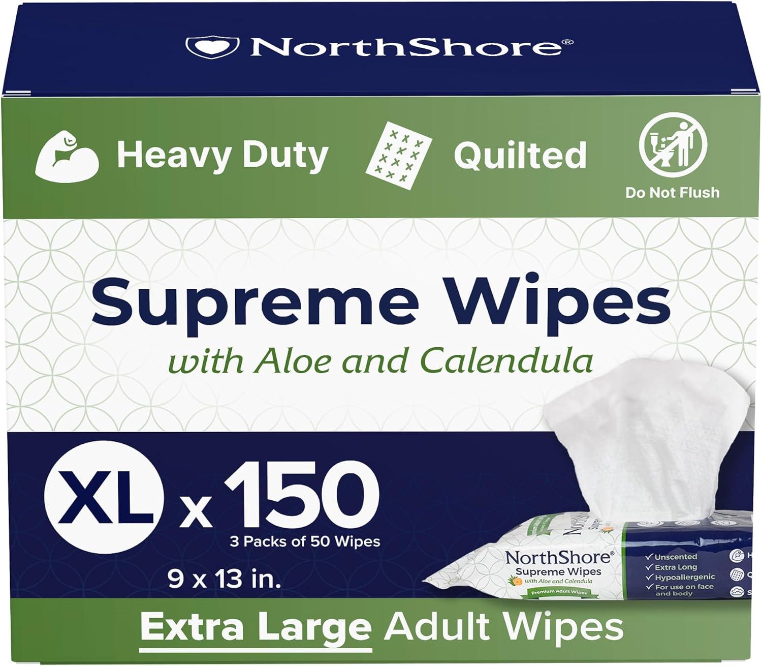 image:imageNorthShore Supreme HeavyDuty Quilted Wipes XLarge Travel Packs Case120 1210sUnscented