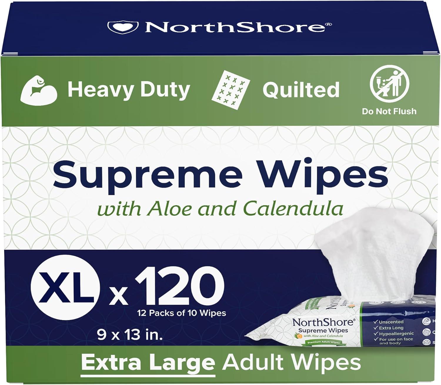 image:imageNorthShore Supreme HeavyDuty Quilted Wipes XLarge Travel Packs Case120 1210sUnscented