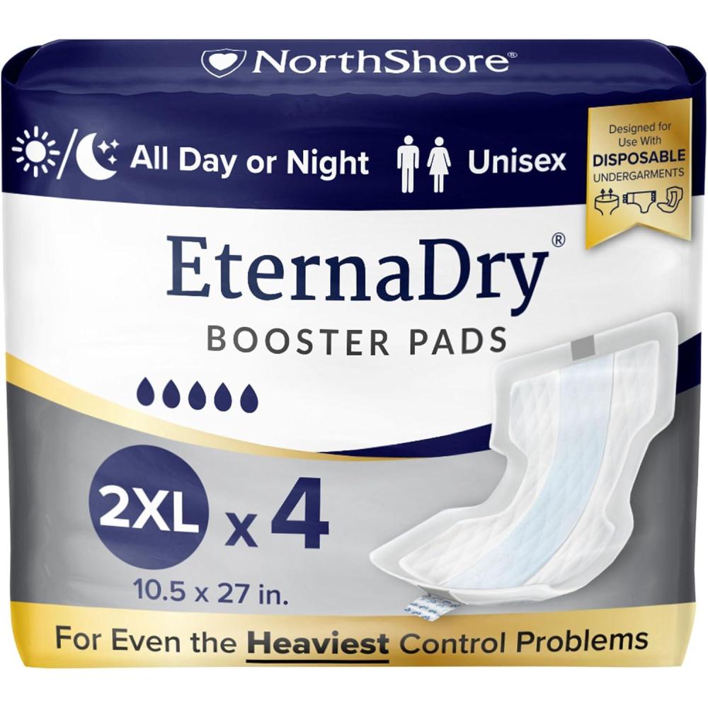 image:imageNorthShore EternaDry Booster Pads for Men and Women with Adhesive Large Case120 430s2XLarge 4 Count