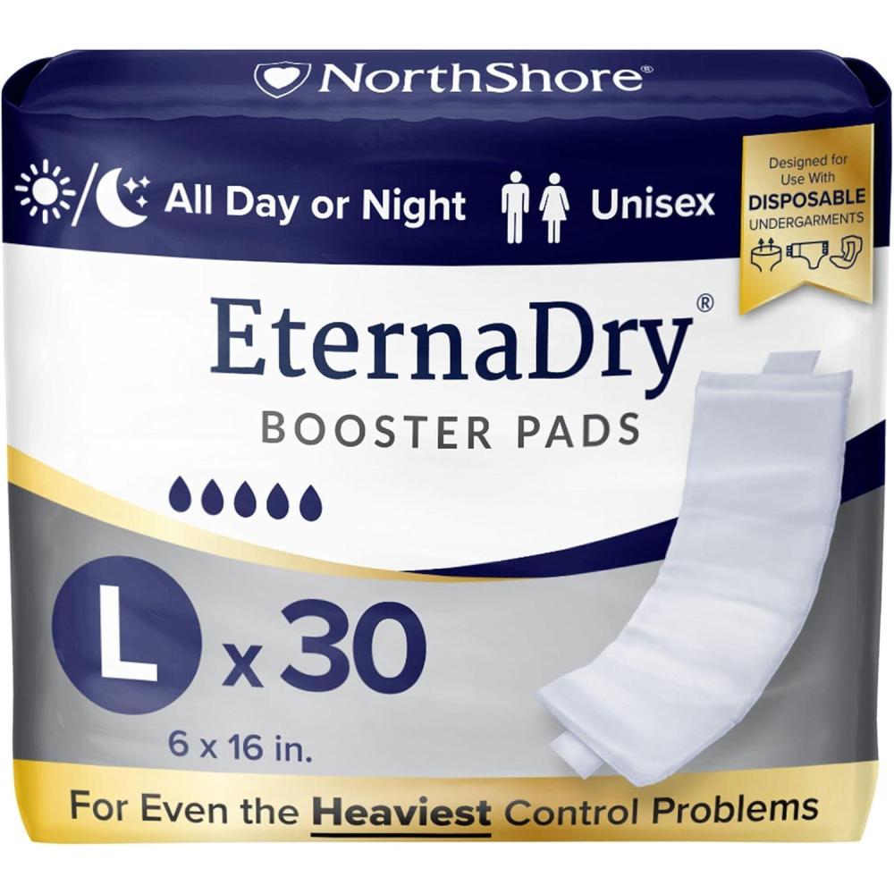 image:imageNorthShore EternaDry Booster Pads for Men and Women with Adhesive Large Case120 430sLarge  Pack30