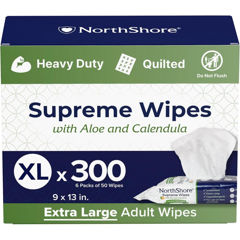 image:imageNorthShore Supreme HeavyDuty Quilted Wipes XLarge Case300 650s6