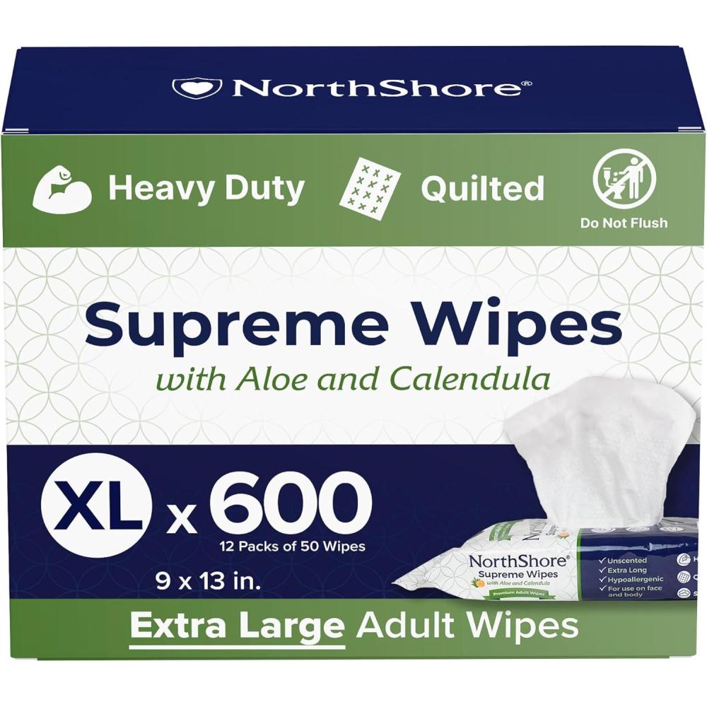 image:imageNorthShore Supreme HeavyDuty Quilted Wipes XLarge Travel Packs Case120 1210sUnscented