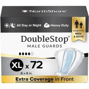 NorthShore DoubleStop Male Guards for Men, Large, Pack/52(X-Large (Pack of 72))