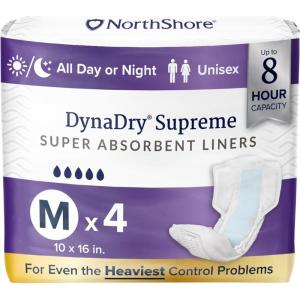 NorthShore DynaDry Supreme Liners for Men and Women, 2X-Large, Pack of 20(Medium (4 Count))