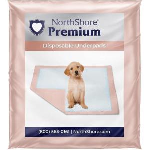 NorthShore Premium, 36 x 36, 45 oz., Puppy Pads, Peach, X-Large, Case/80 (8/10s)