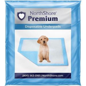 NorthShore Premium Puppy Pads, Large, 23 x 36, 25 oz, Case/150 (6/25s)(Large 22×36 in. (25 Count))