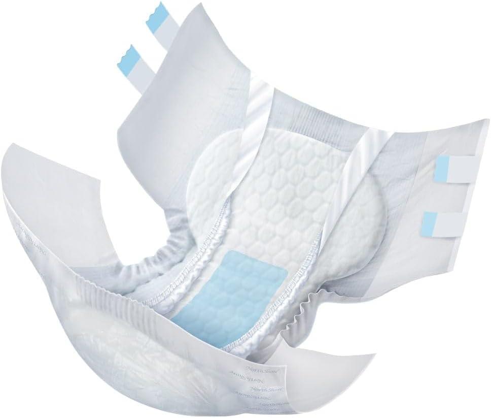 image:imageNorthShore MegaMax 12Hour HBL Adult Diapers for Heavy Bladder Leaks Medium 10 Count White 3244 inches TabStyle Incontinence Underwear for Men Women amp TeensWhite