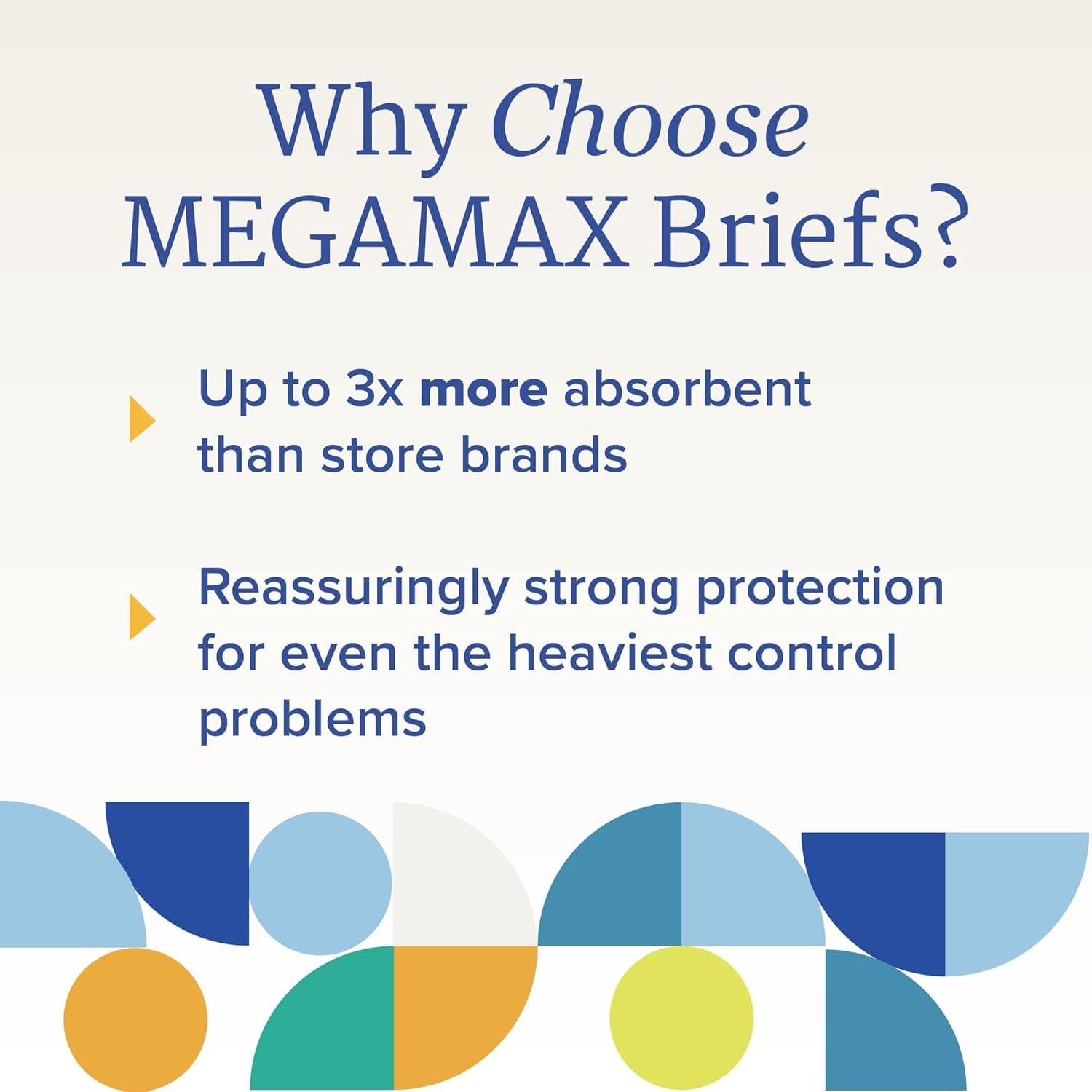 image:imageNorthShore MegaMax 12Hour HBL Adult Diapers for Heavy Bladder Leaks Medium 10 Count White 3244 inches TabStyle Incontinence Underwear for Men Women amp TeensTiedye